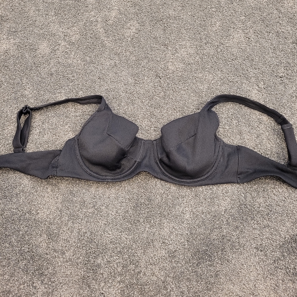 Old Navy Black Ribbed Bikini Top Size L